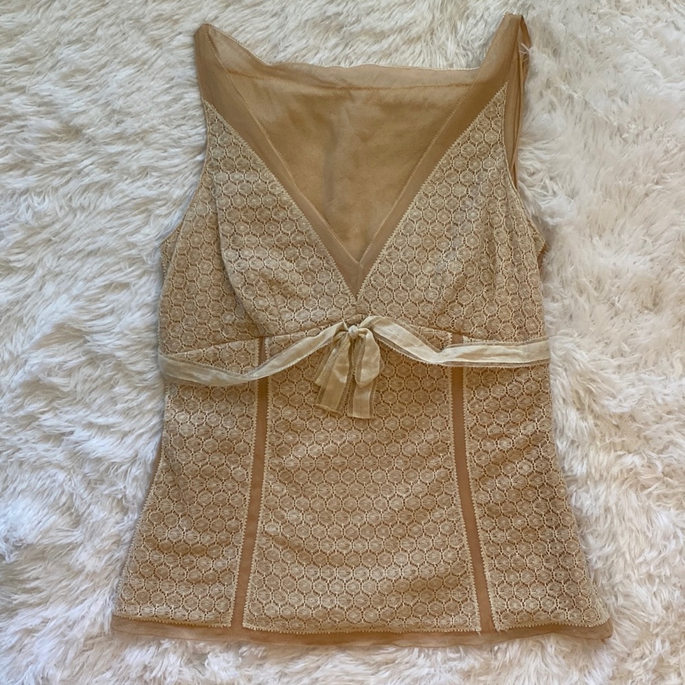 Elie Tahari sleeveless silk cotton top